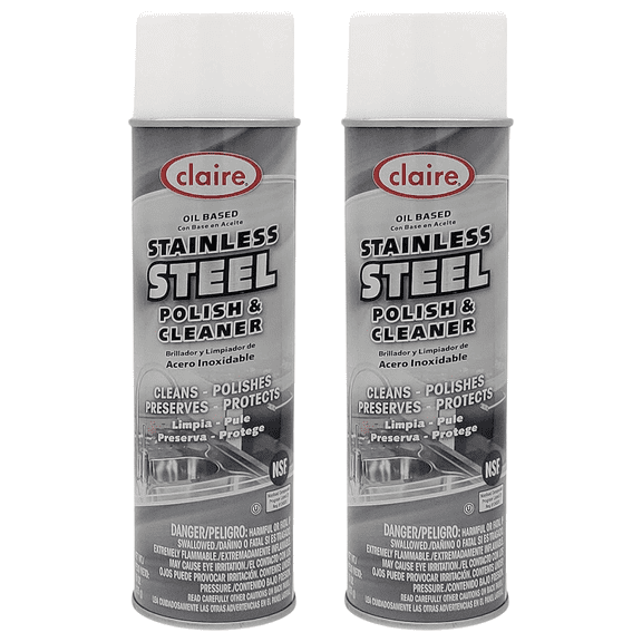 CL841 Claire Stainless Steel Polish & Cleaner (oil base). (2 Pack)