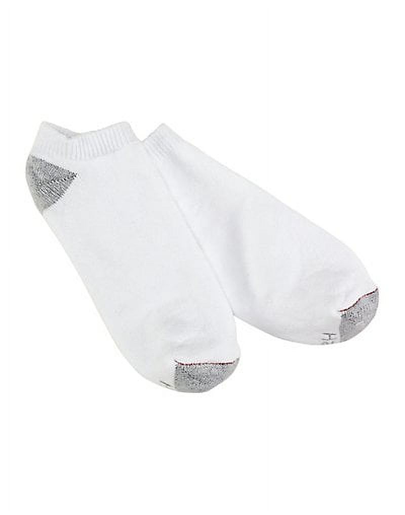 CL90 Men's No Show Socks Shoe Size 6-12 - 6 pairs - White - Grey Toe/Heel - image 1 of 2