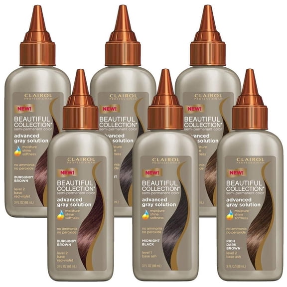 Clairol Professional Beautiful Collection Semi Permanent Color - Advanced Gray Solution (6N - Toasted Hazelnut)