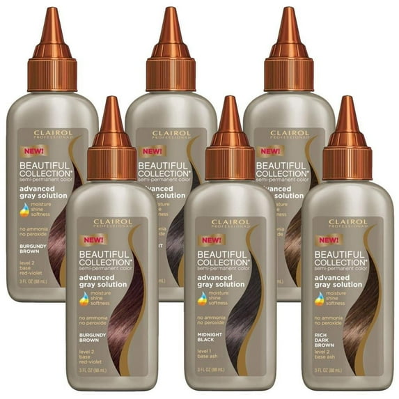 Clairol Professional Beautiful Collection Semi Permanent Color - Advanced Gray Solution (6N - Toasted Hazelnut)
