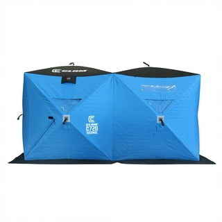 Clam X-400 Portable 4 Person 8' Pop Up Ice Fishing Thermal Hub Shelter Tent