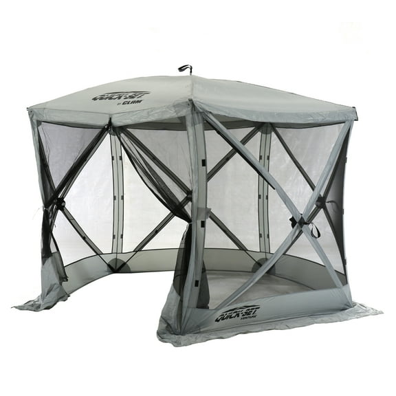 CLAM Quick-Set 9 x 9 Foot Venture Portable Outdoor Canopy Shelter, Gray