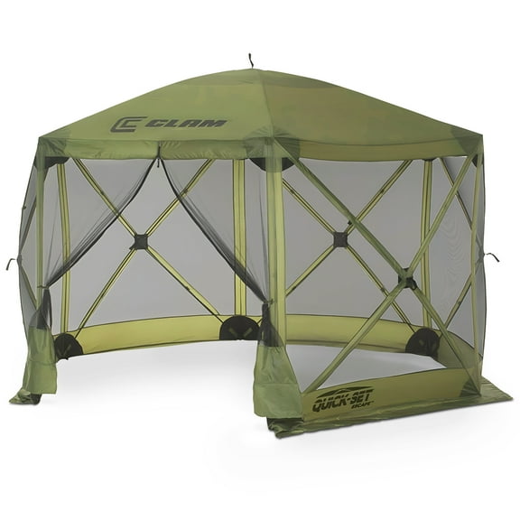 CLAM Quick-Set Escape 11.5 x 11.5 Ft Portable Outdoor Canopy Shelter, Green