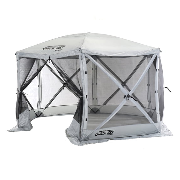 Open Box CLAM Quick Set Escape Portable Camping Gazebo Canopy Shelter, Gray