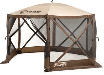 Brown Fiberglass Pop-Up Outdoor Camping Gazebo Canopy Tent