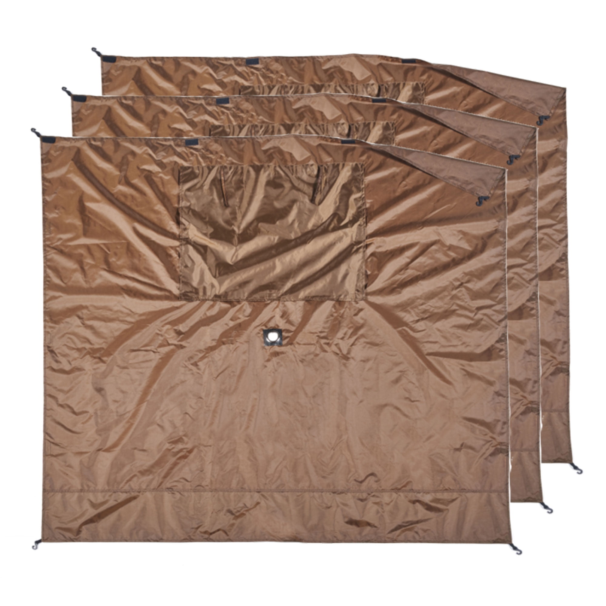 Brown Poly-Oxford Wind and Sun Panels for Screen Tent, 3 Pack
