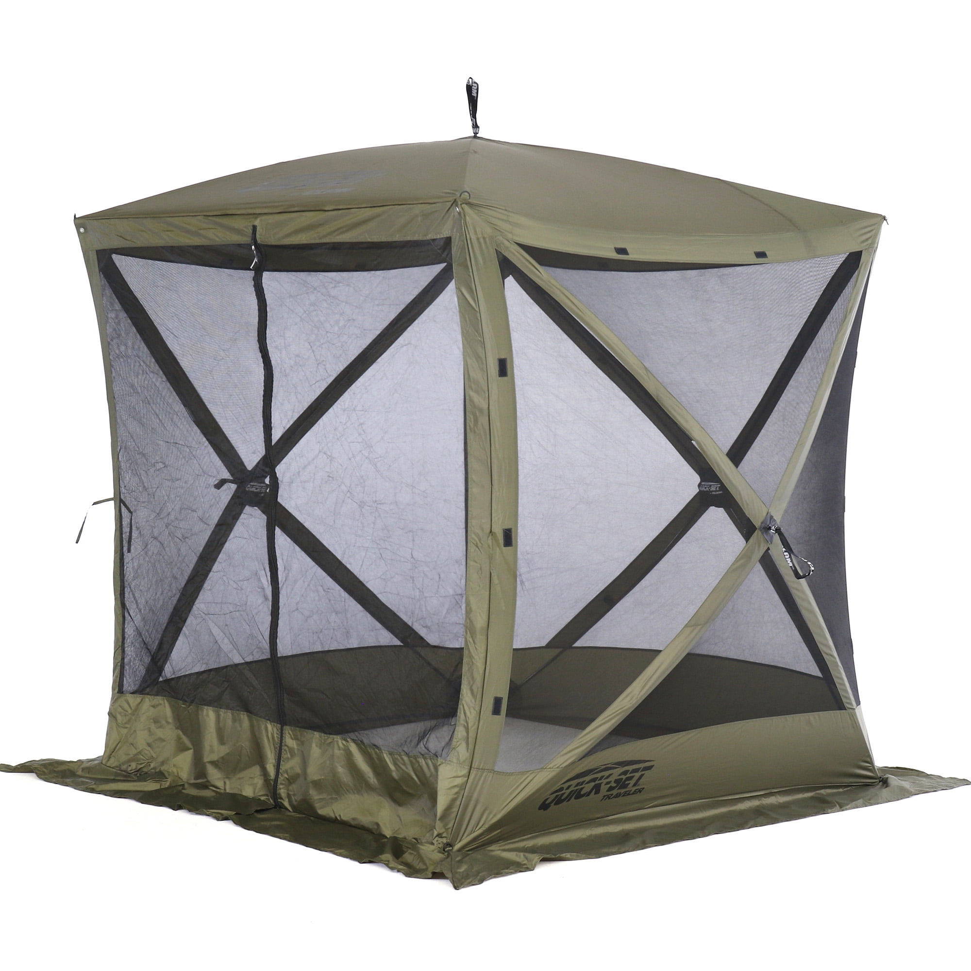 Green Fiberglass Portable Outdoor Camping Canopy Shelter