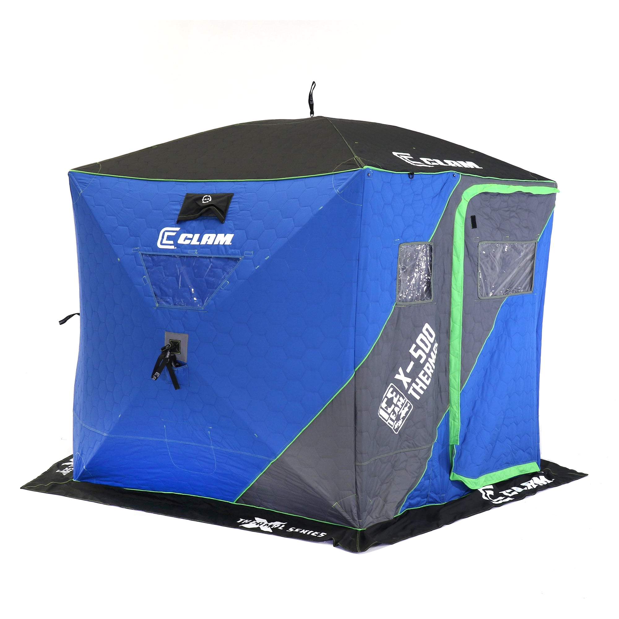 CLAM X-600 Portable 6 Person 11.5' Pop Up Ice Fishing Thermal Hub
