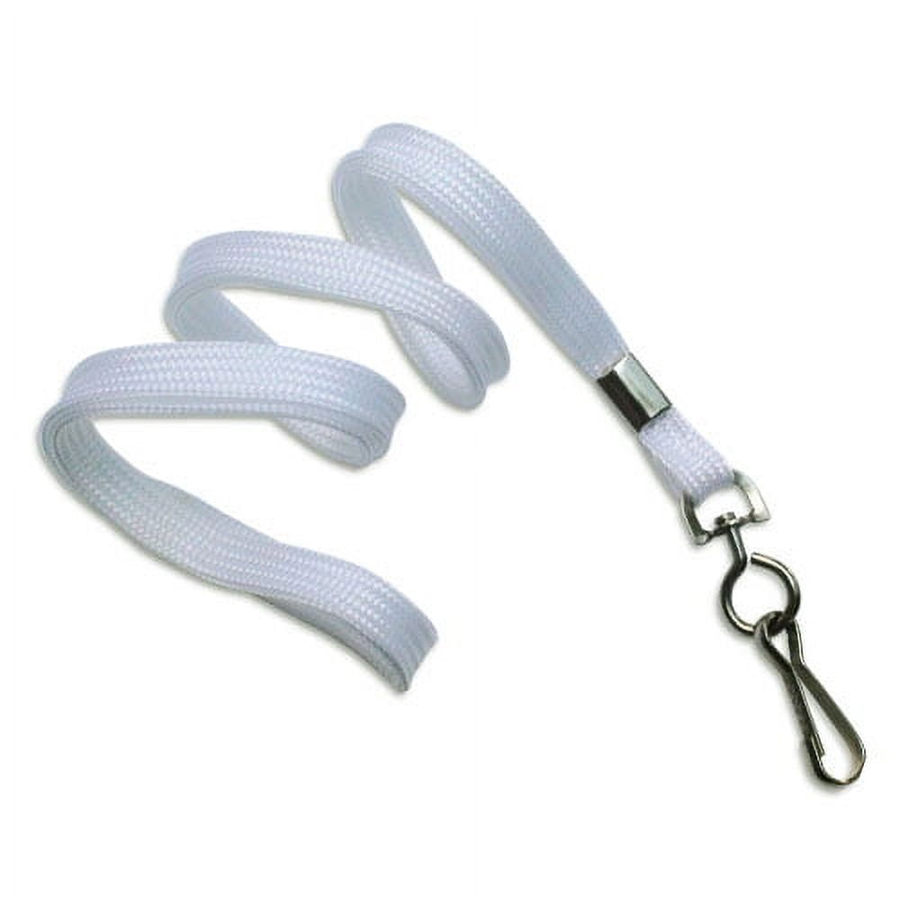 CLANFS36-GY - Safety Lanyards for Name Badge and ID Card Holders - Flat Braid w/ Metal Swivel Hook - 36in x 3/8in - Grey - 100/Bg