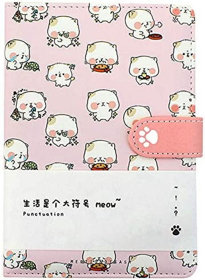 Wmannas Cute Blank Paper Notebook Japanese Journal Cat Sketchbook Small  Blank Page Notebook for Girls Women, Strolling Cat