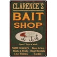 thumbnail image 1 of CLARENCE'S Green Bait Shop Man Cave Wall Decor Gift 8x12 Metal 108120027096, 1 of 1