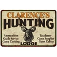 thumbnail image 1 of CLARENCE'S Hunting Lodge Gift Metal Sign Man Cave 12x18 112180015096, 1 of 1