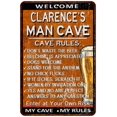 thumbnail image 1 of CLARENCE'S Man Cave Rules Rusty Sign Garage Decor 8x12 108120051461, 1 of 1