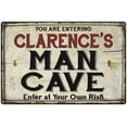 thumbnail image 1 of CLARENCE'S Man Cave Sign Rustic Garage Decor Gift 8x12 Metal 208120035096, 1 of 1