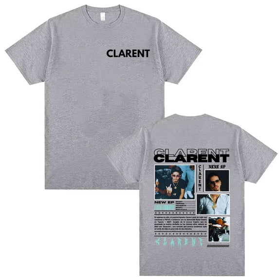 CLARENT 2025 Tour Merch Unisex Oversized Soft Cotton Vintage Wash Short Sleeve Graphic O-Neck T-Shirt - Hip Hop Streetwear