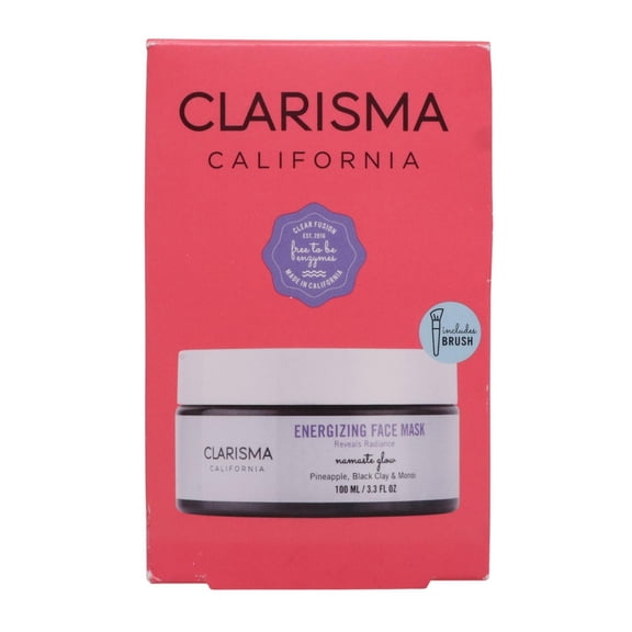 CLARISMA California Energizing Face Mask with Brush - Namaste Glow - 3.3 fl. oz.