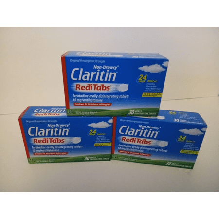 CLARITIN 12 Hour Reditabs 5 mg Orally Disintegrating Tablets 30 Tablets (Pack of 4)