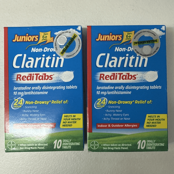 CLARITIN 24 Hour Non-Drowsy RediTabs Allergy Relief Orally Disintegrating Tablets 10 ea (Pack of 2)