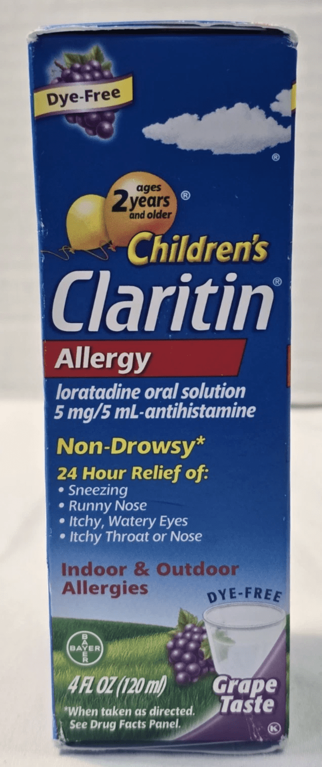 Claritin Children's Allergy Solution Grape Flavor - 4 oz, Pack of 4