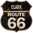 thumbnail image 1 of CLARK Route 66 Sign Shield Metal Gift Man Cave Gift 211110004142, 1 of 1