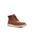 thumbnail image 1 of CLARKS COLLECTION Mens Brown Breathable Removable Insole Barnes Mid Round Toe Wedge Lace-Up Boots Shoes 12 M, 1 of 3