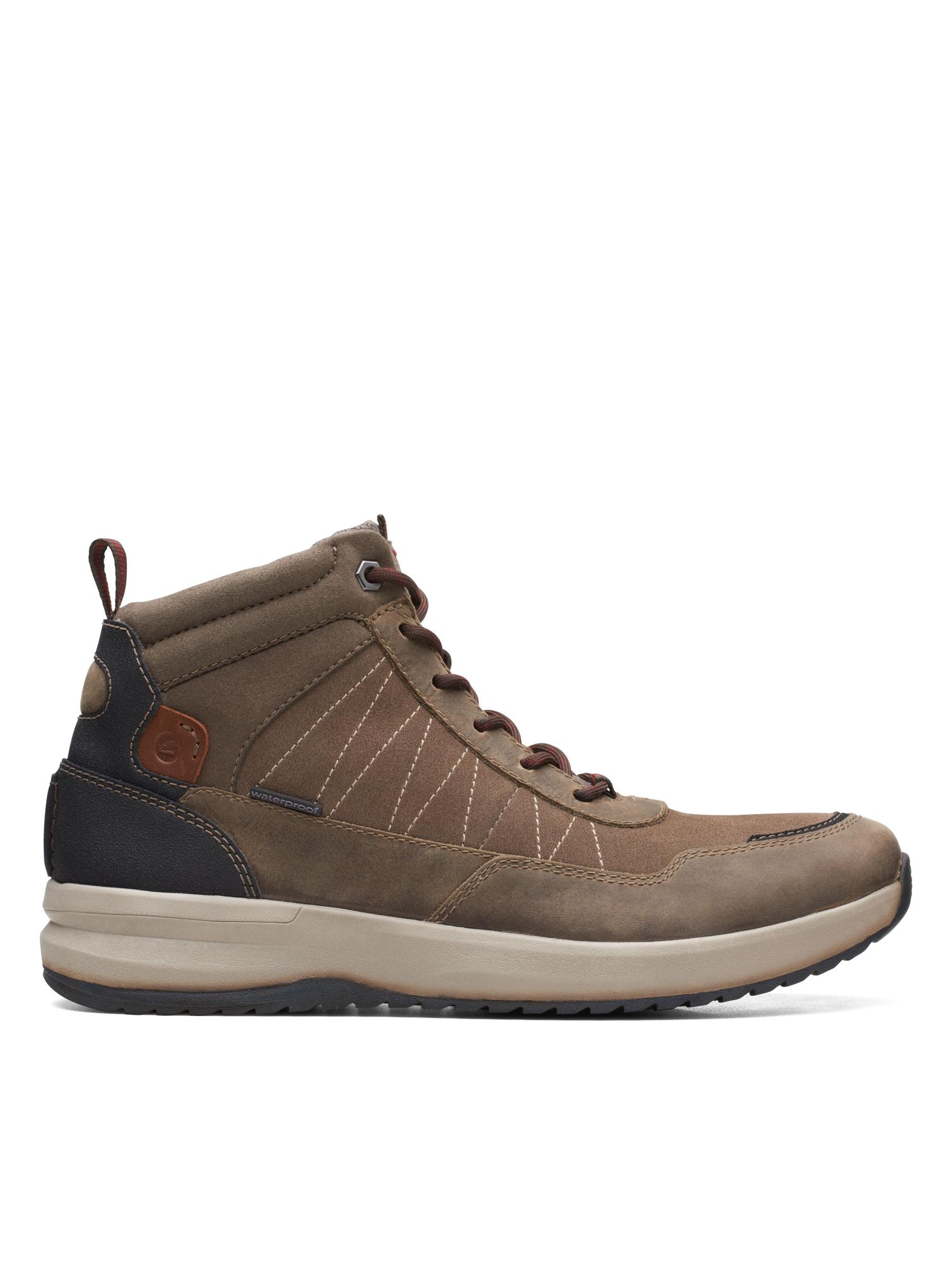 CLARKS COLLECTION Mens Brown Cushioned Removable Insole Wellman Round