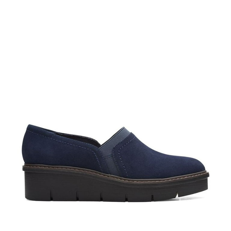 CLARKS Female Adult Women 7.5 Narrow 26167632 Navy Suede