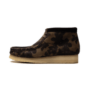 CLARKS MENS Wallabee Boot "Black/Khaki" 26174035 26174035 from Stadium Goods