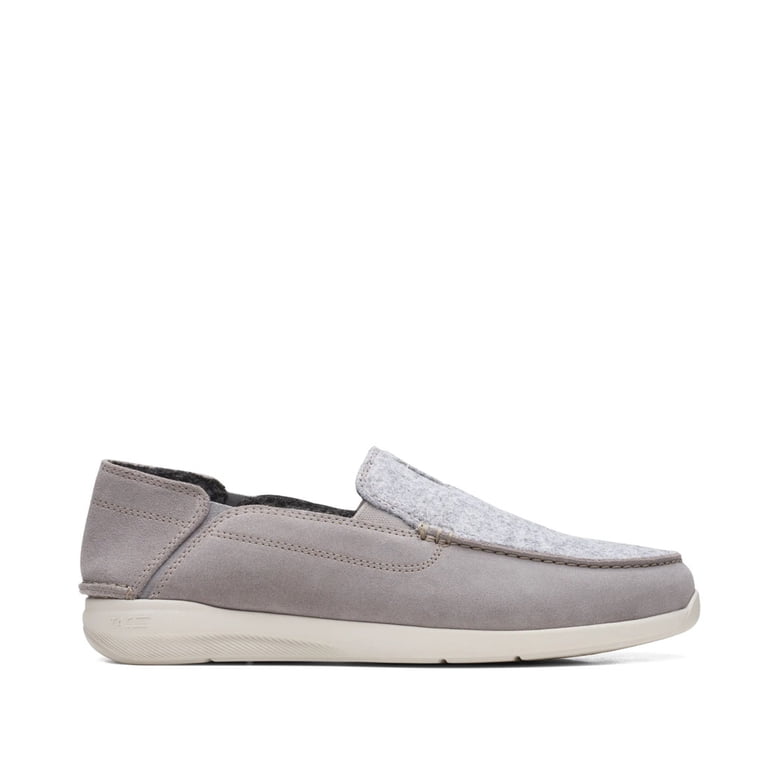 CLARKS Male Adult Men 12 Wide 26168646 Grey Suede - Walmart.com display picture 1