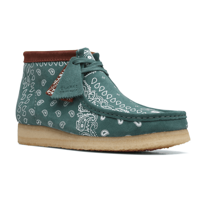 CLARKS ORIGINALS Wallabee Boot Boots Green Paisley - Walmart.com