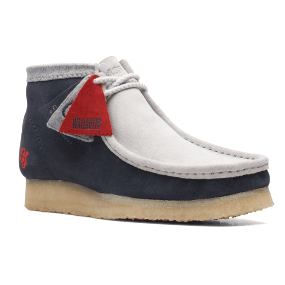 CLARKS ORIGINALS Wallabee Boot Boots Navy/Grey