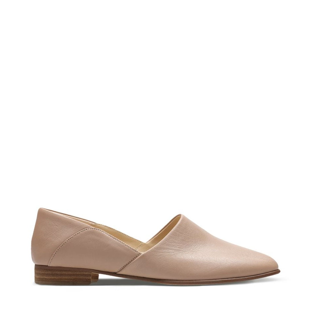 CLARKS Pure Viola Women Adult shoe size Women 6.5 W Wide Work 26132486 Nude Leather Walmart