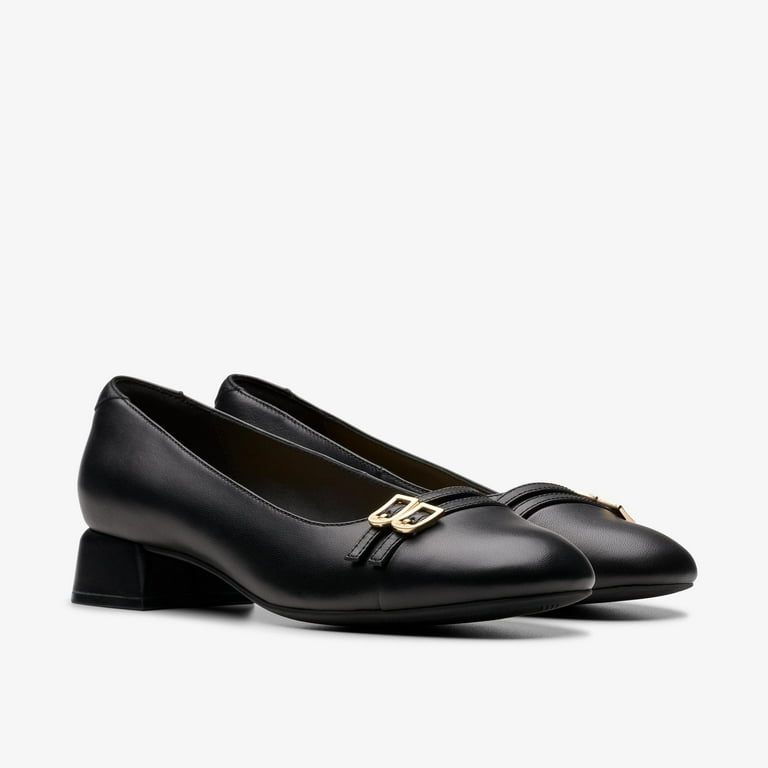 CLARKS WOMEN SHOES DAISS 30 COURT BLACK LEATHER Walmart