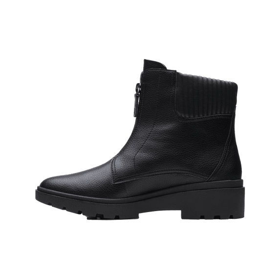 CLARKS WOMENS Calla Zip Womens "Black Leather" 26167695 26167695 from Stadium Goods