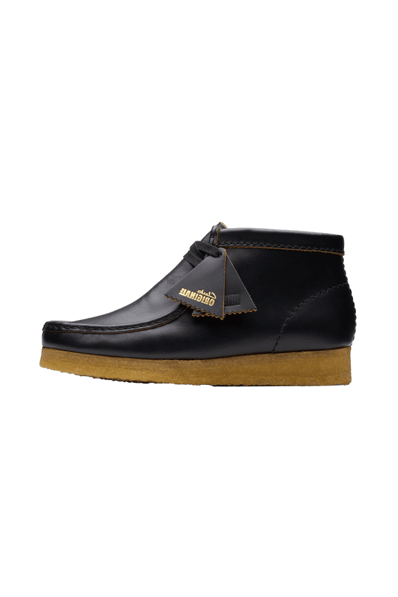 WOMENS Wallabee Boot Smooth Leather Womens "Black" 26177715 26177715 from Stadium Goods