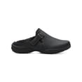 thumbnail image 1 of CLARKS Womens Black Clog Hook & Loop Goring Cushioned Comfort Roseville Round Toe Wedge Slip On Leather Flats Shoes 6.5 M, 1 of 4
