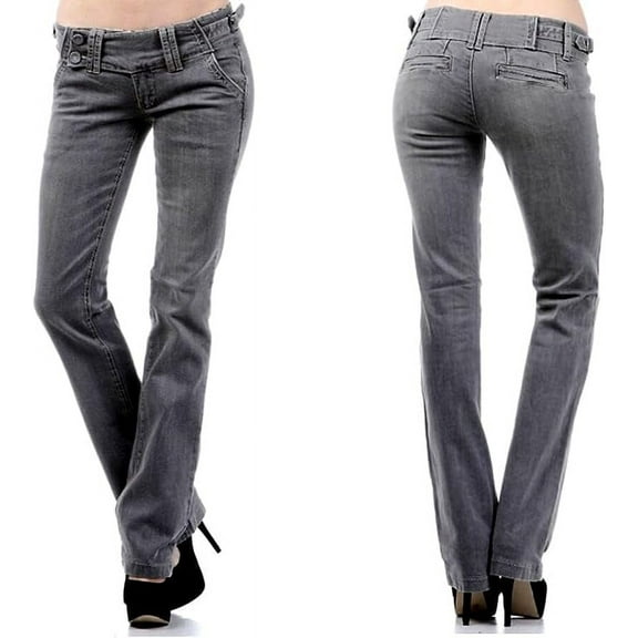 CLASH Jeans Junior WOMENS Denim Stretch Bootcut Straight Leg Pants