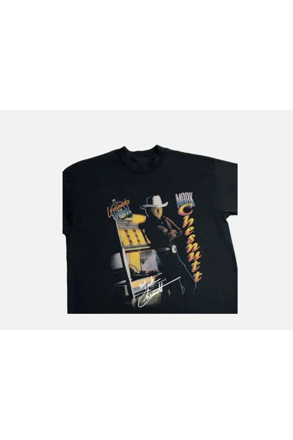 CLASSIC 90s Vintage LONGNECK Tour Mark Chesnutt Shirt Classic Black