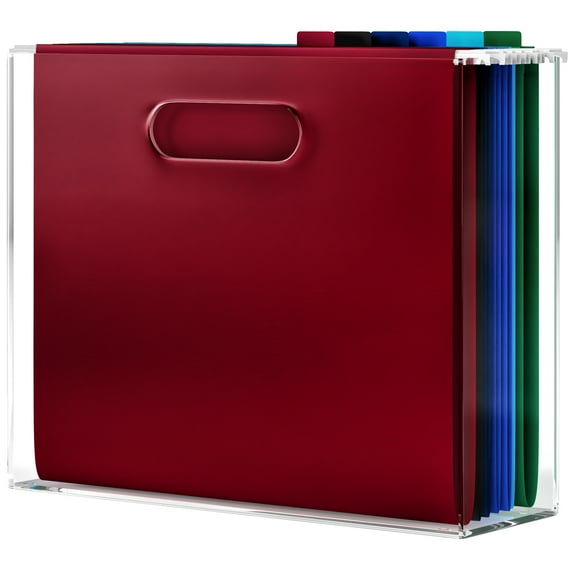 CLASSIC ACRYLIC File Organizer for Home and Office Organization, Clear, 10"x12"x4"