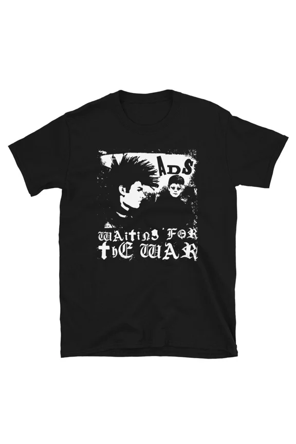 CLASSIC ADS Waiting For The War T-shirt, Danish Post Punk Deathrock, Killing ,Unisex tee