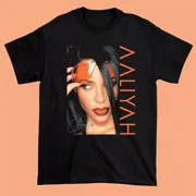✮M　Tシャツ　アリーヤ　歌手　音楽　R&B　ヒップホップ　アート　プリント✮ Hip HOP(ヒップホップ) R&BTシャツの取り扱い 販売- Aaliyah