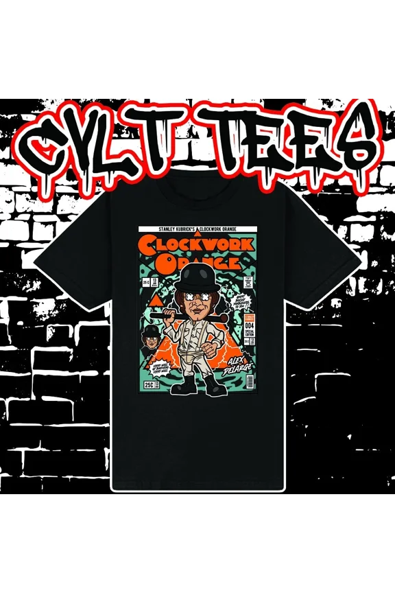 CLASSIC Alex From Clockwork Orange Comic Book Cover style Tee ~ 100% Cotton