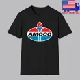 thumbnail image 1 of CLASSIC Amoco Oil Racing Car Motorcycle Men's Black T-shirt Size S-5XL, 1 of 2