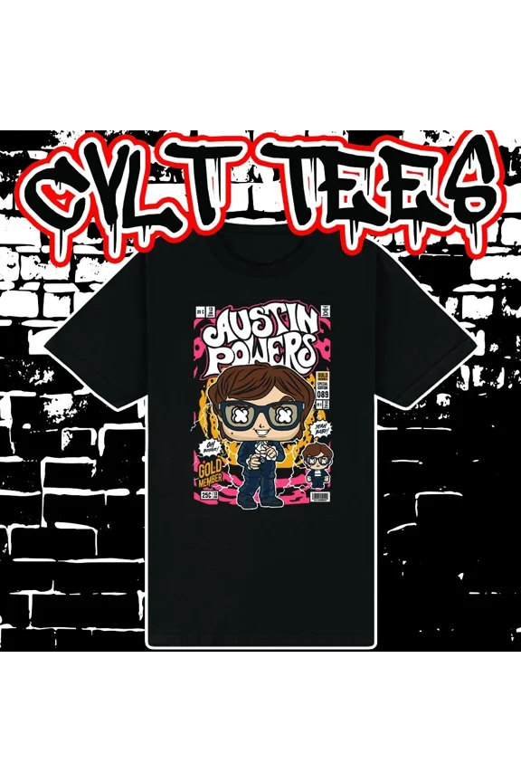 CLASSIC Austin Powers Comic Book Cover style Tee ~ 100% Cotton
