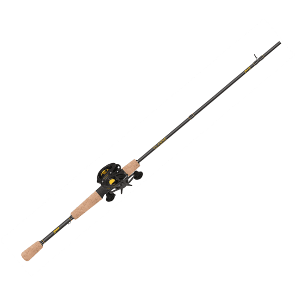 Lews Classic Baitcast Reel and Fishing Rod Combo, 6-Foot 6-Inch, 1-Piece Rod, RH Retrieve Reel