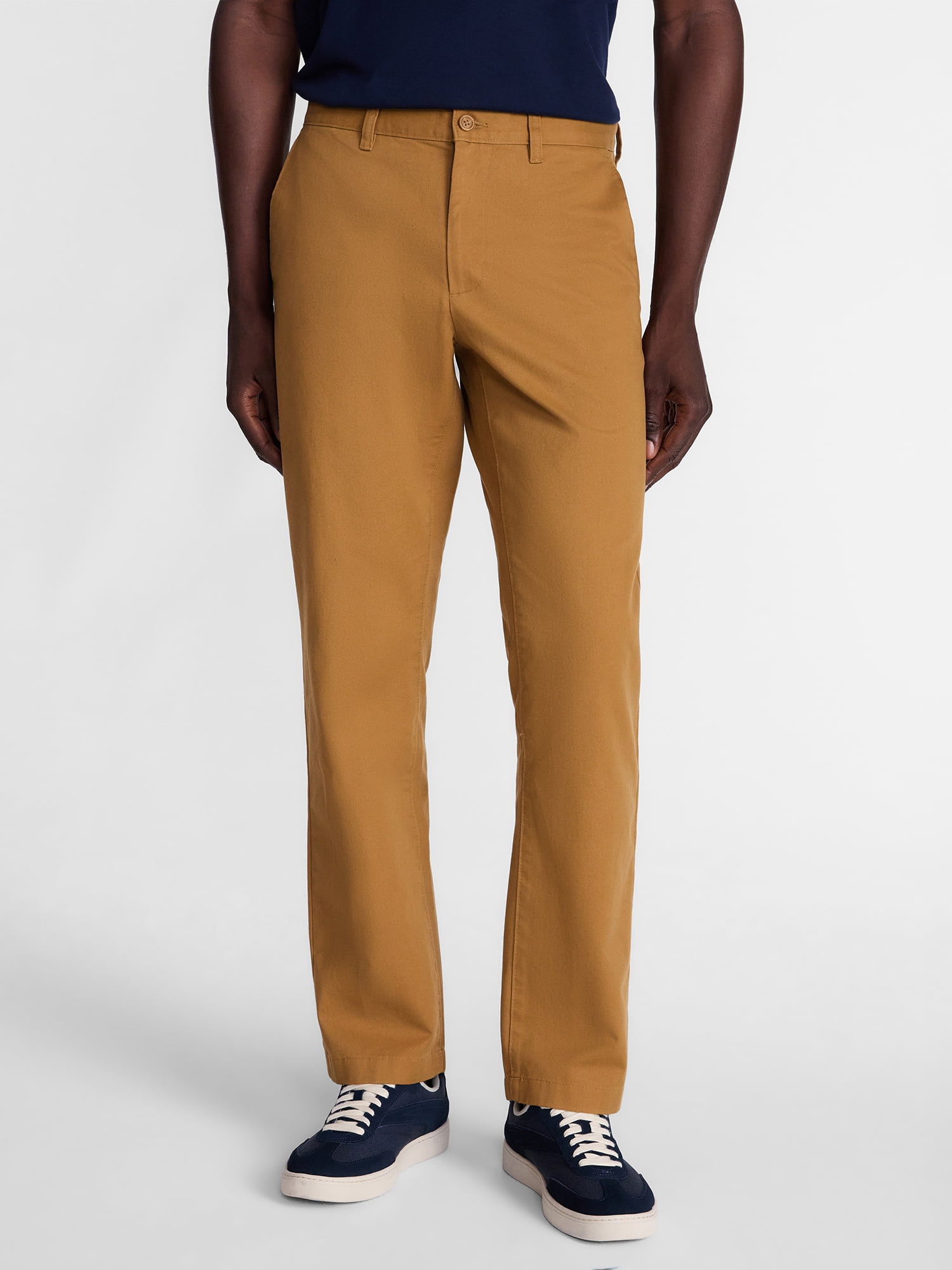 George Men's Classic Chino Pants with Flat Front, Sizes 28-56