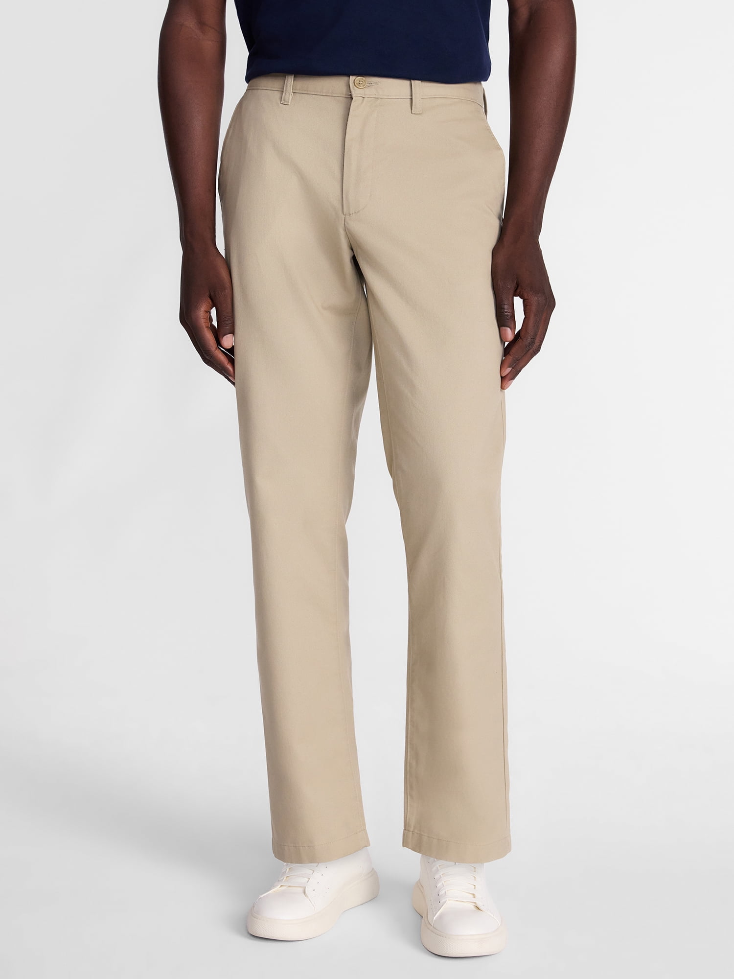 George Men's Classic Chino Pants with Flat Front, Sizes 28-56