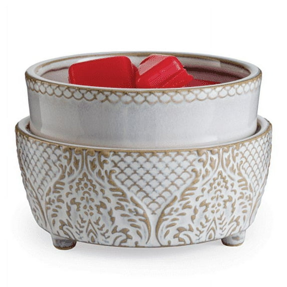 CLASSIC CHRISTMAS - VINTAGE WHITE Candle Warmer and Dish Fragrance Warmer by Candle Warmers