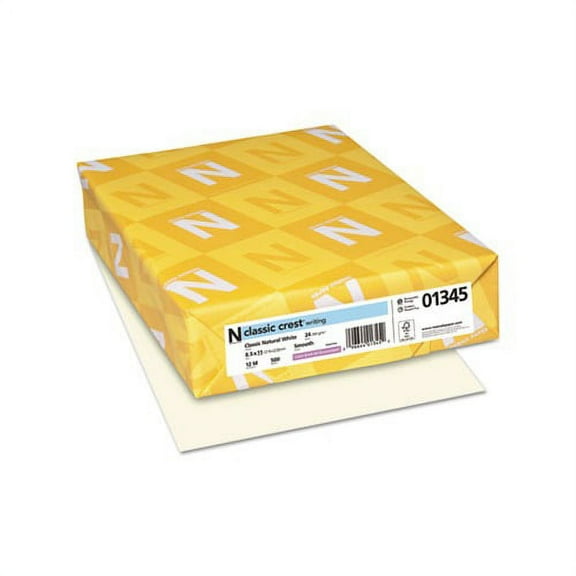 CLASSIC CREST Stationery 24 lb, 8.5 x 11, Classic Natural White, 500/Ream