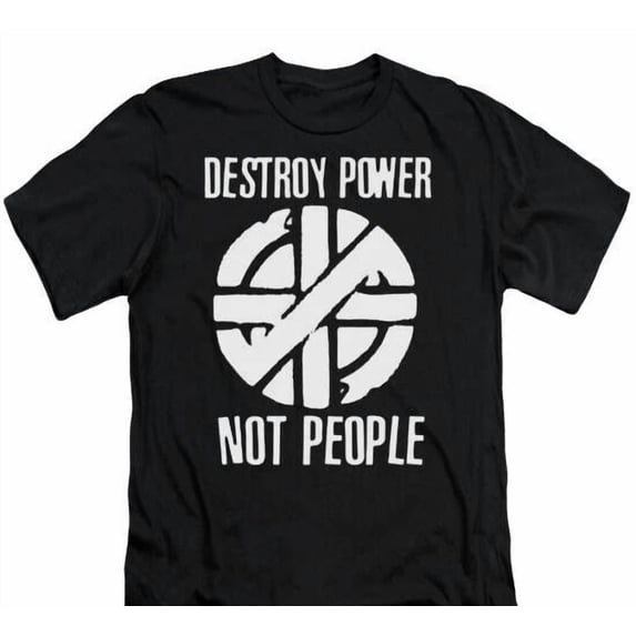 CLASSIC Crass Destroy Power Not People T-Shirt, Music Indie Rock Punk Gothic Unisex tee